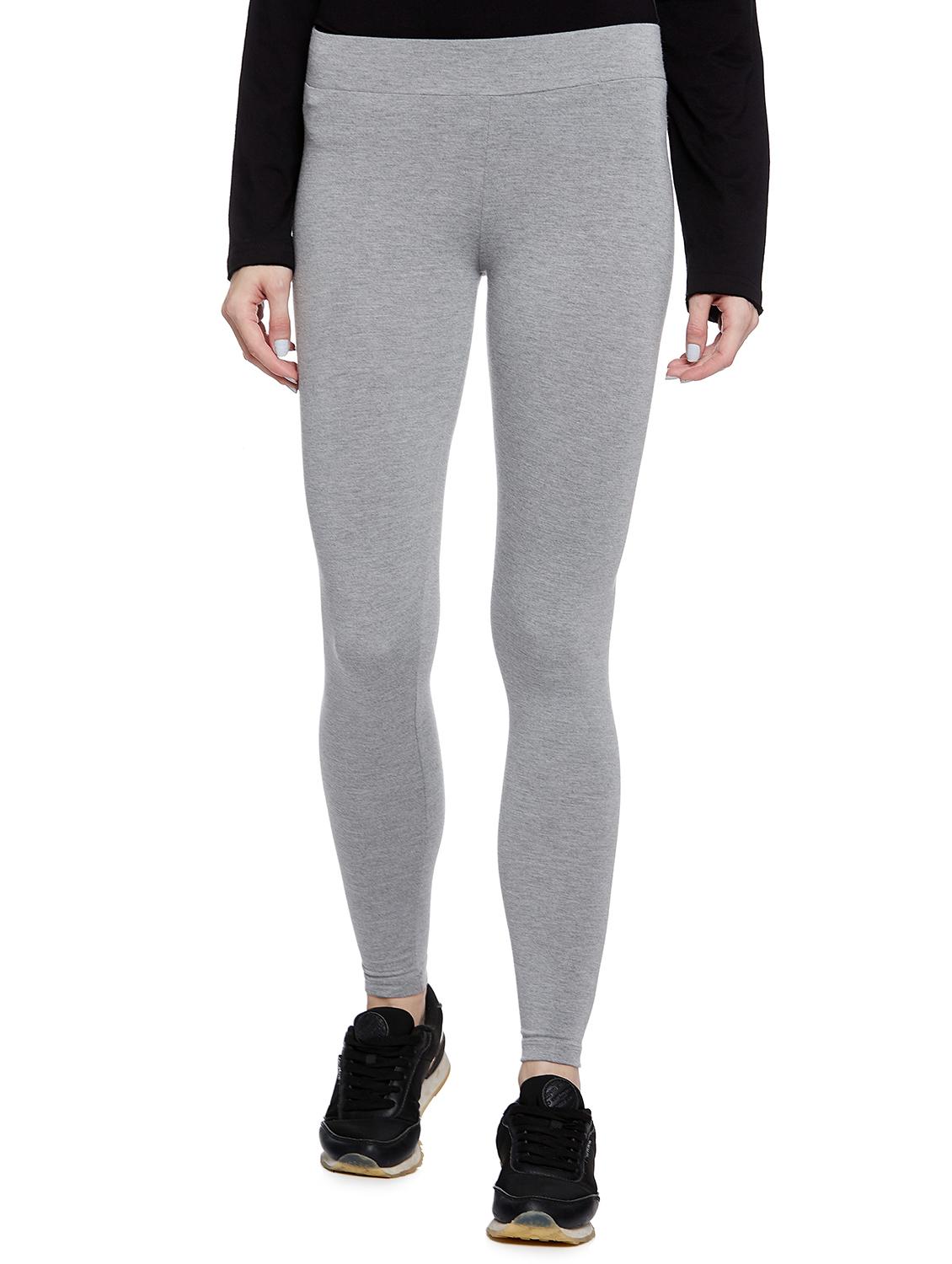 women solid high rise legging