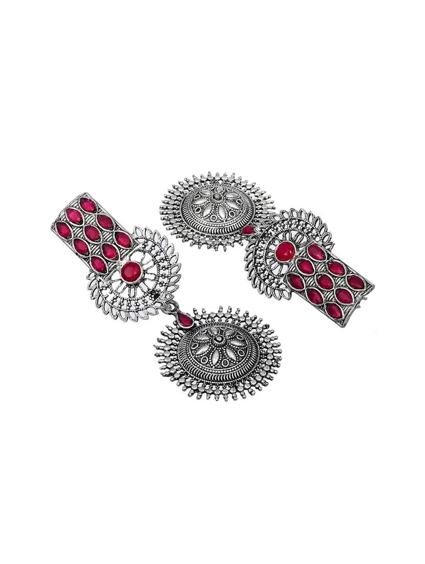 silver brass drop earring - 17509227 -  Standard Image - 2