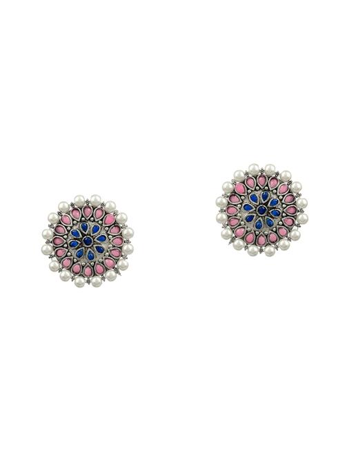 silver brass studs earring - 17509244 -  Standard Image - 0