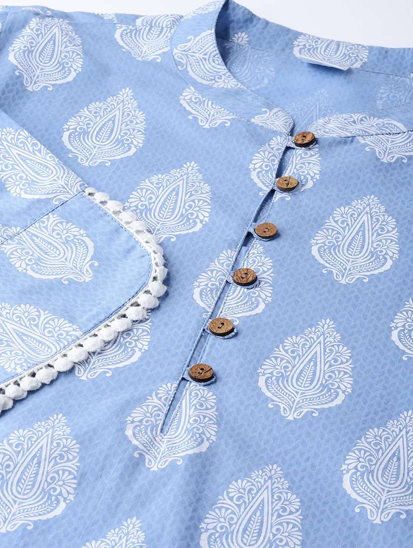 Block Print Straight Kurta