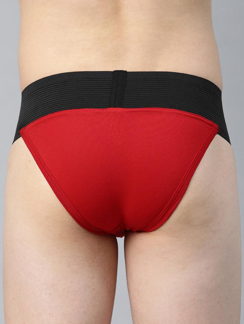 black, red 95% cotton, 5% elastane brief - 17513470 - Standard Image - 2