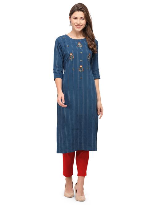 women's straight kurta - 17517299 -  Standard Image - 0