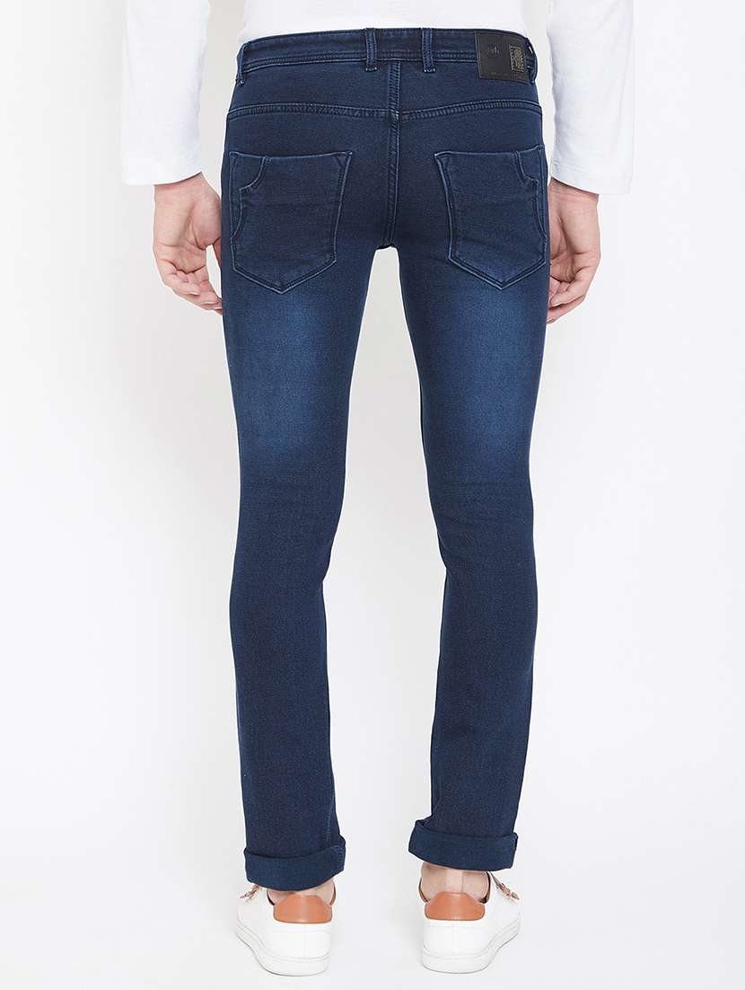 navy blue washed denim jeans - 17517751 - Standard Image - 2