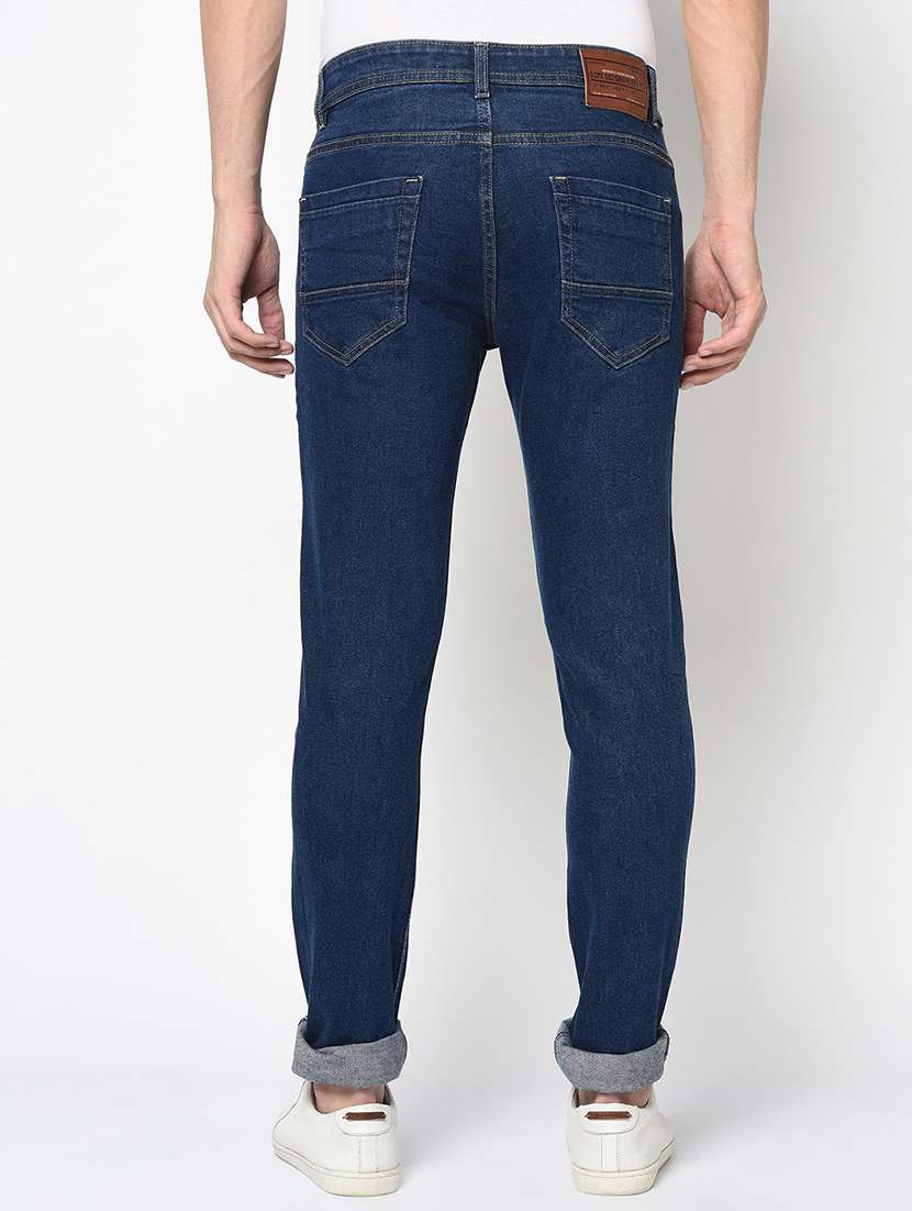 dark blue plain denim jeans - 17517766 -  Standard Image - 2