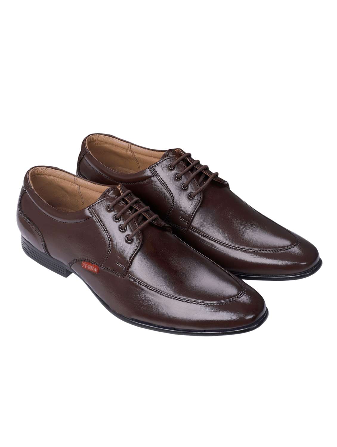 brown leather laceup derbies - 17517886 -  Standard Image - 2