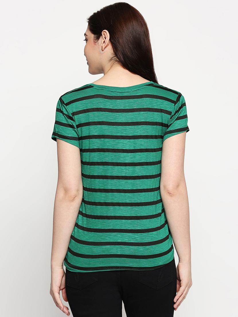 round neck striped tee - 17518190 - Standard Image - 2