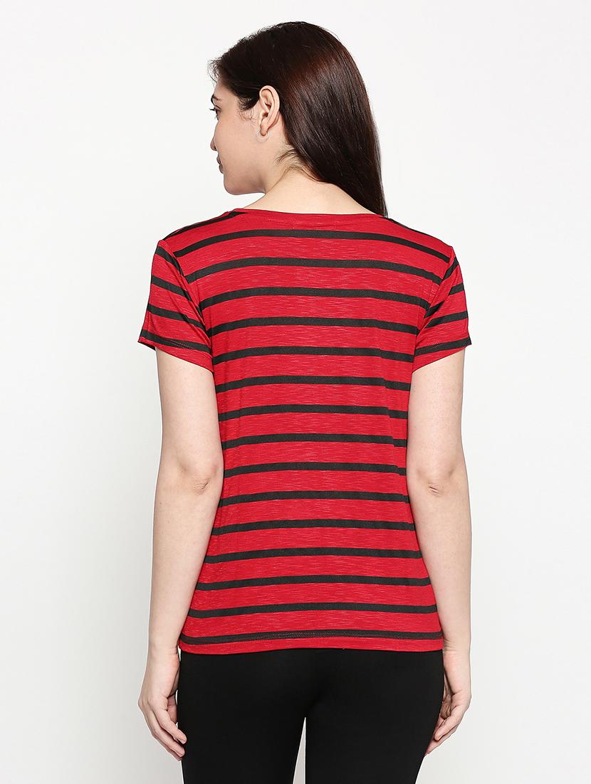 round neck striped tee - 17518192 - Standard Image - 2