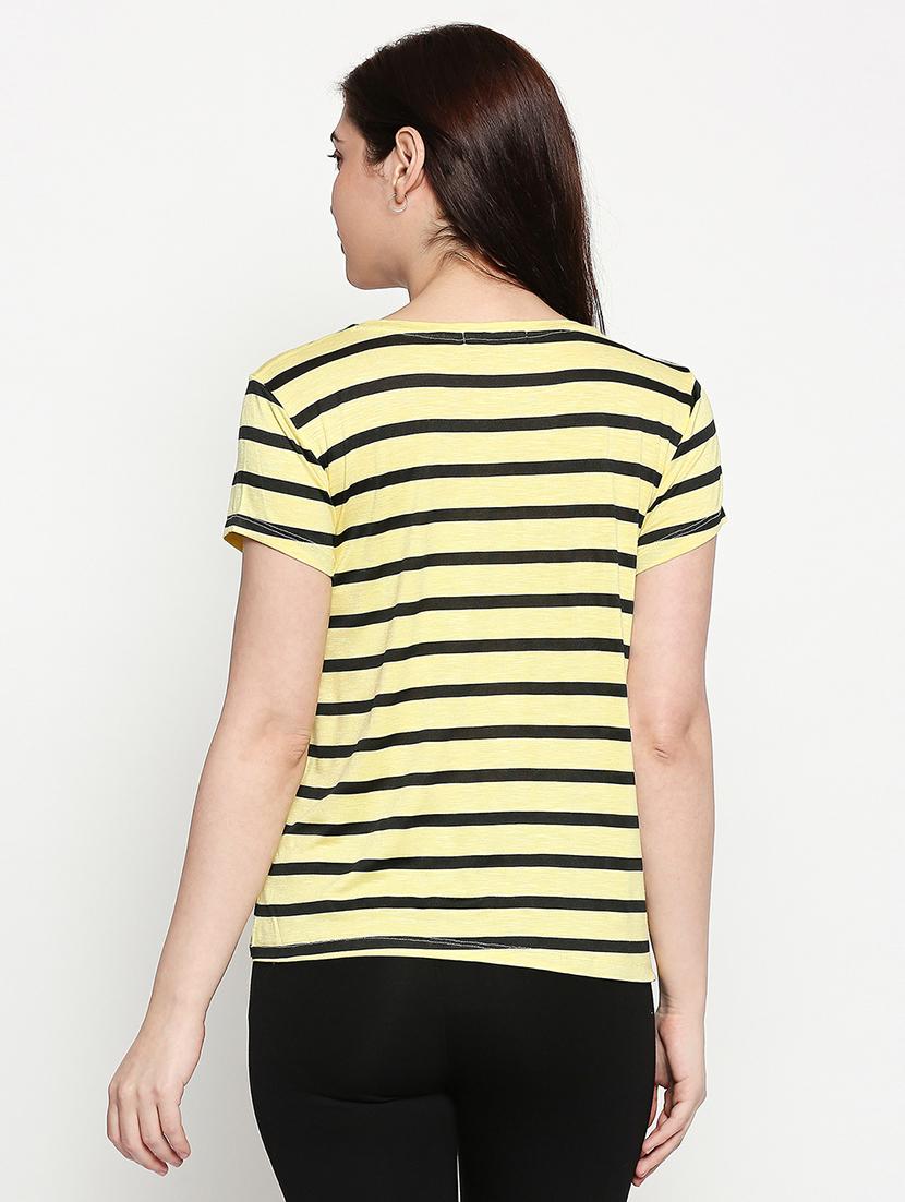 round neck striped tee - 17518194 - Standard Image - 2