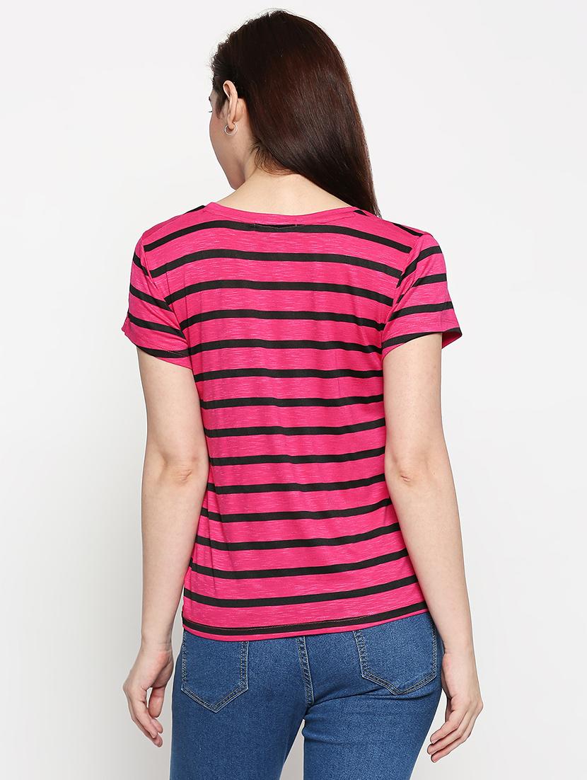 round neck striped tee - 17518195 - Standard Image - 2