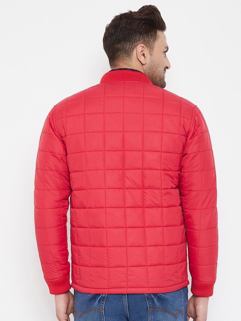 red solid quilted jacket - 17521060 - Standard Image - 2