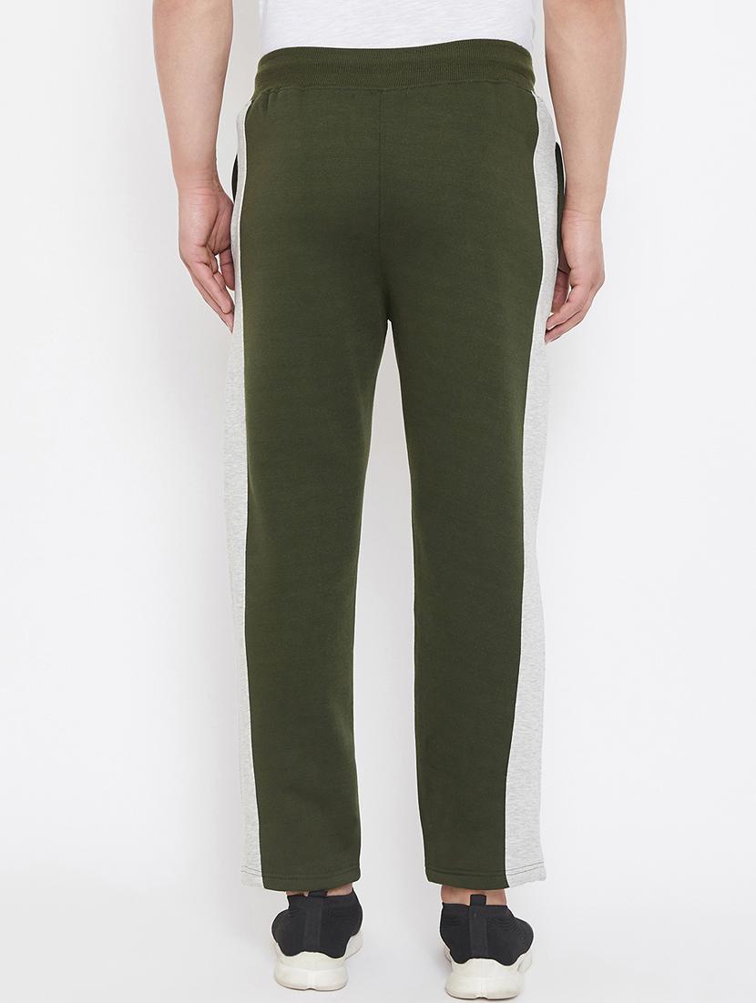 olive green side striped track pant - 17521062 - Standard Image - 2
