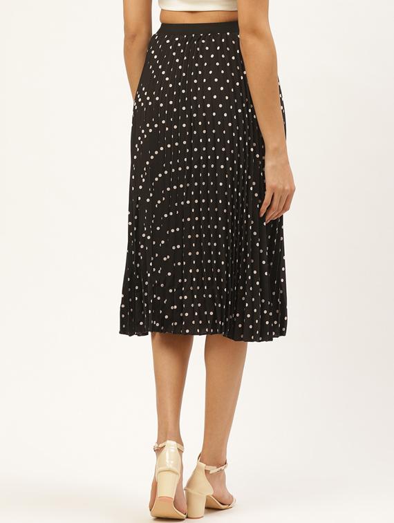 high rise polka dot a-line skirt - 17521118 - Standard Image - 2