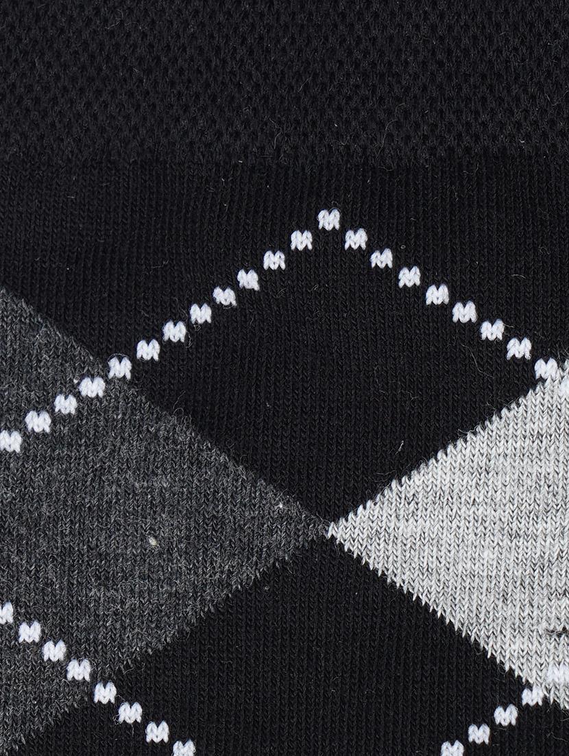 black cotton above ankle length sock - 17521364 - Standard Image - 2