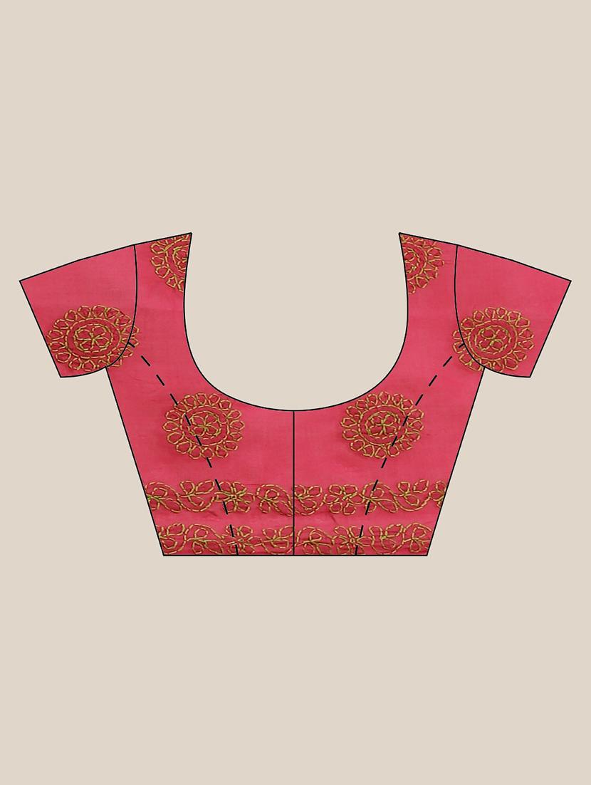 floral motifs chikankari saree with blouse - 17522327 - Standard Image - 2