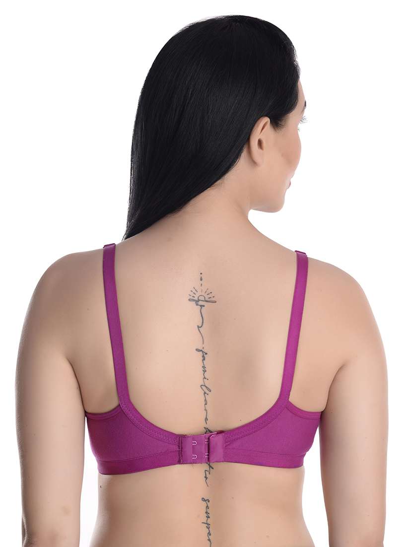 purple lace detailed regular full coverage bra - 17522470 - Standard Image - 2