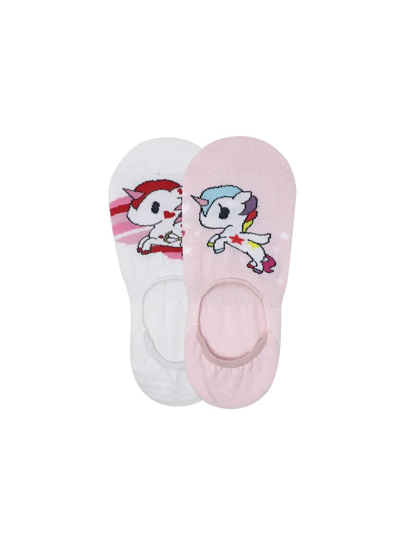 women pack of 2 printed no show socks 