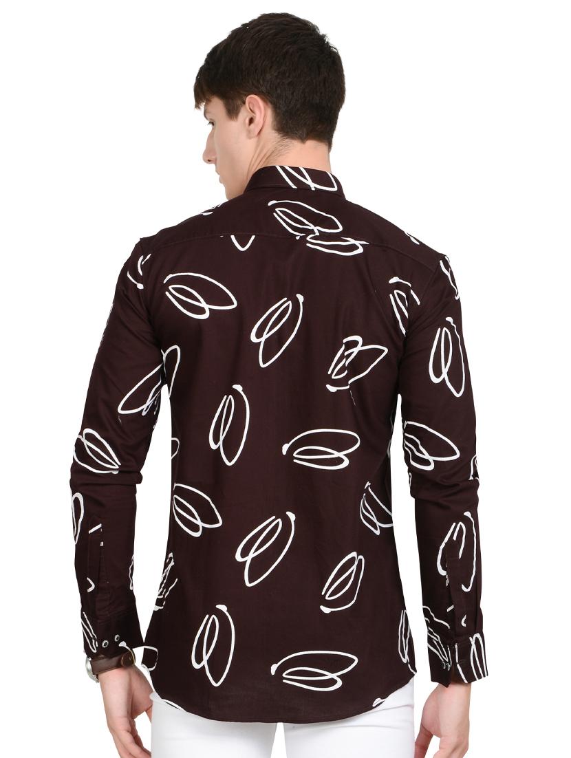 brown printed casual shirt - 17524047 - Standard Image - 2