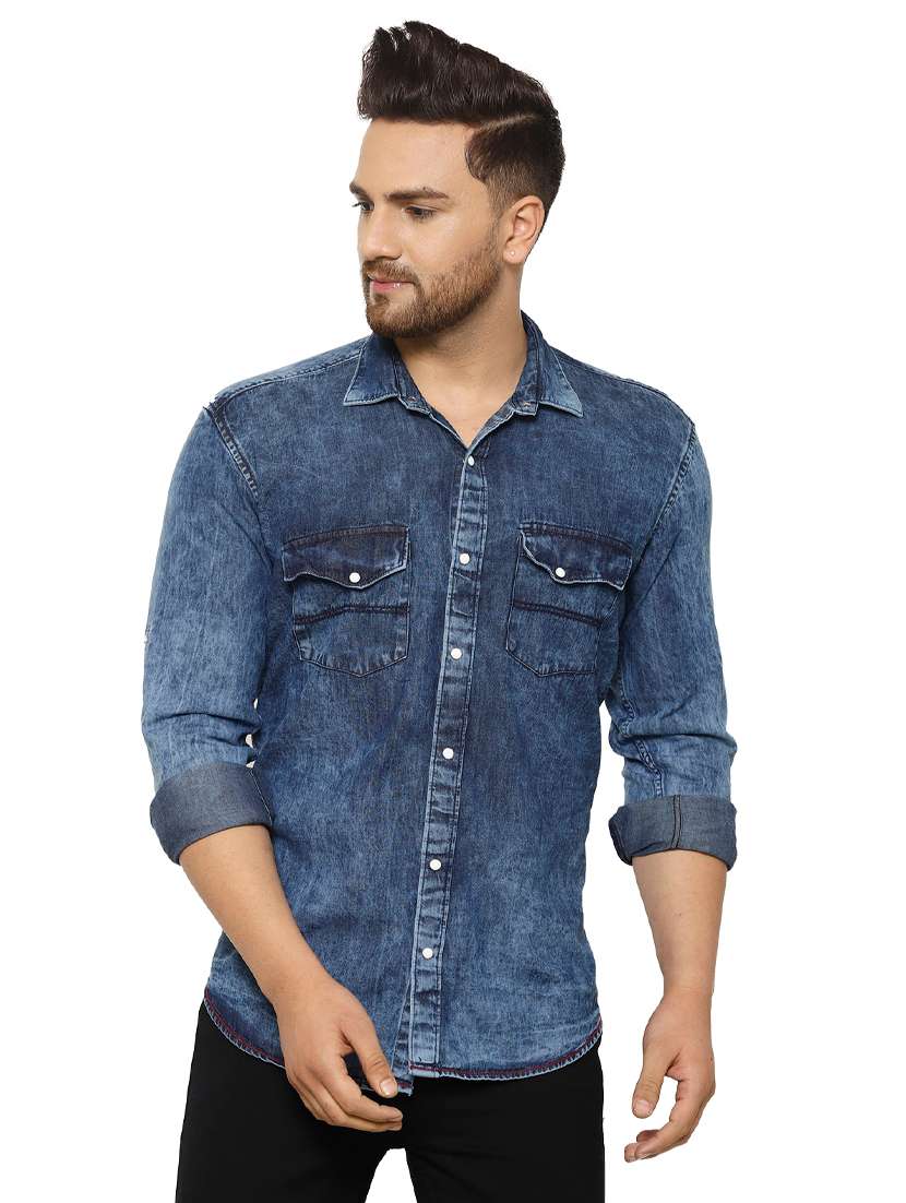 mens solid casual shirt