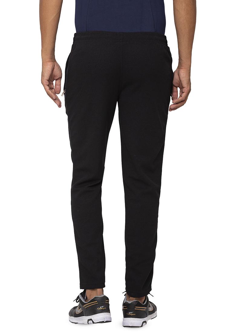 black solid full length track pant - 17524651 - Standard Image - 2