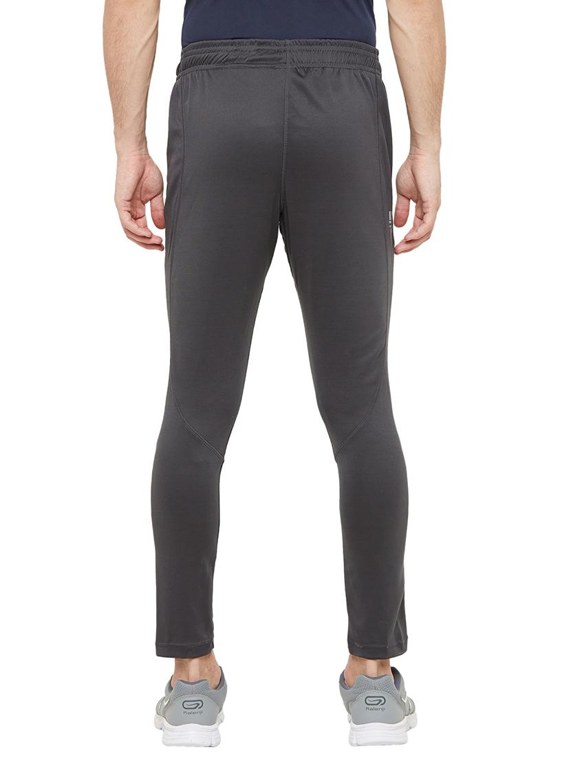grey solid full length track pant - 17525204 - Standard Image - 2