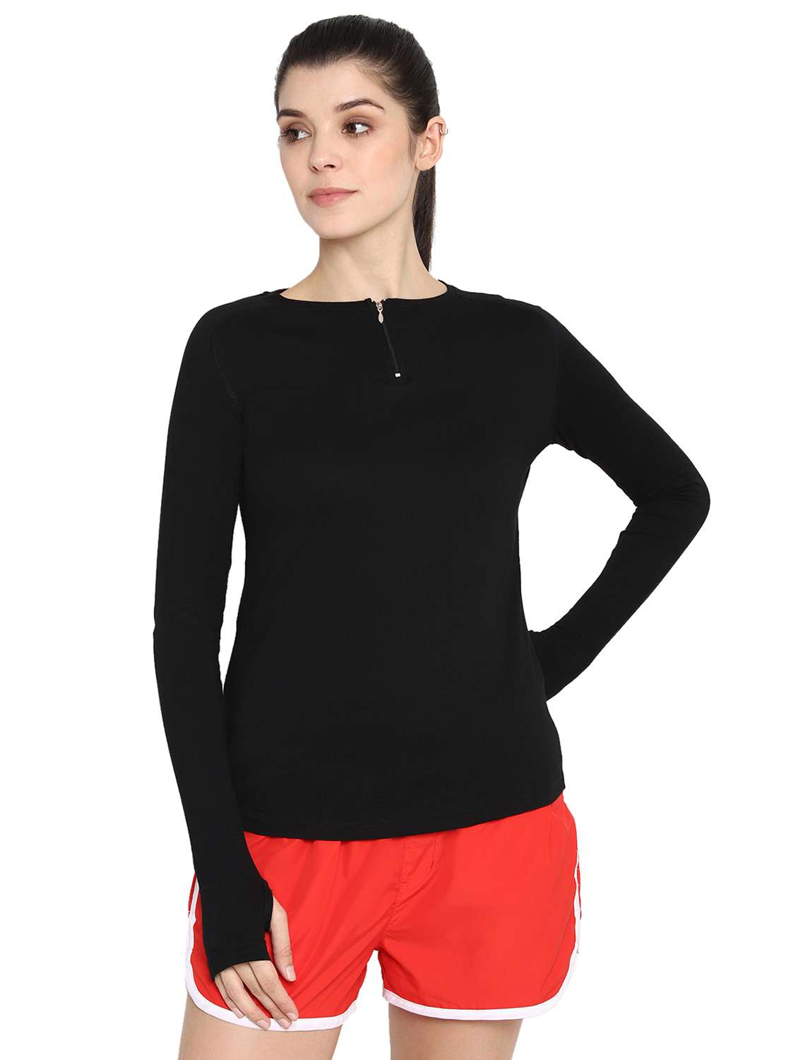 women's plain round neck t-shirt