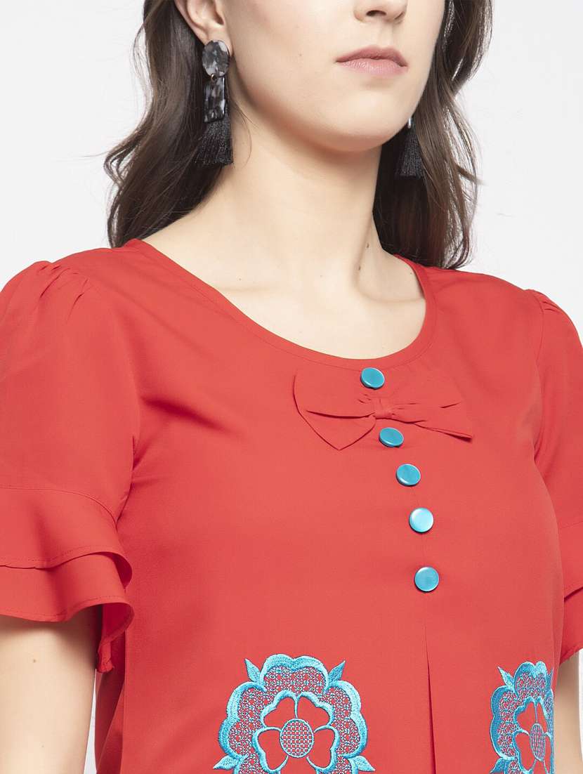 women's layered round neck top - 17526792 -  Standard Image - 2