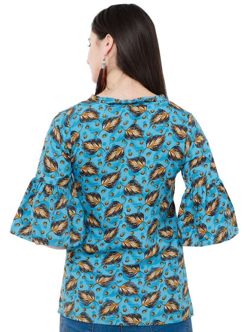 women's straight tie-up neck top - 17527262 -  Standard Image - 2