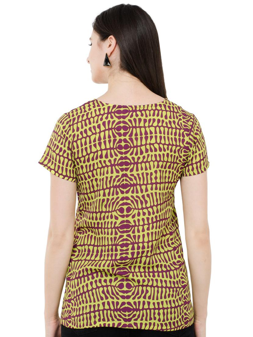 v-neck printed top top - 17527266 - Standard Image - 2