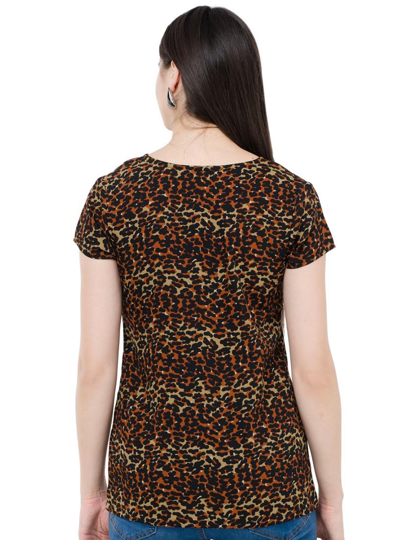 women's straight v neck top - 17527279 - Standard Image - 2