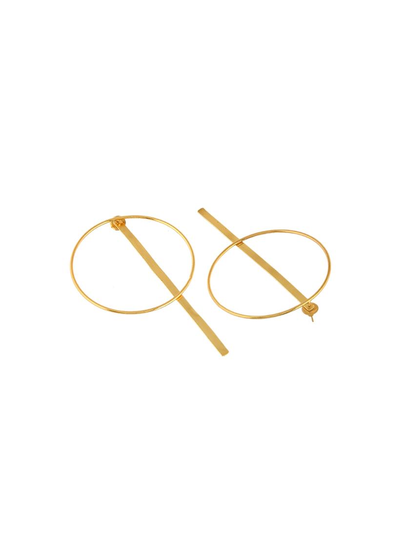 gold brass hoop earring - 17527586 - Standard Image - 2