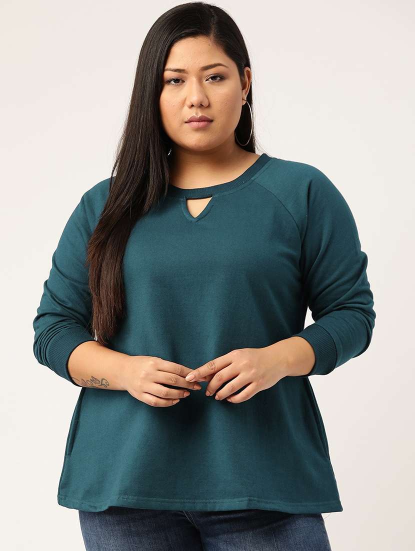 solid fleece plus sweatshirt