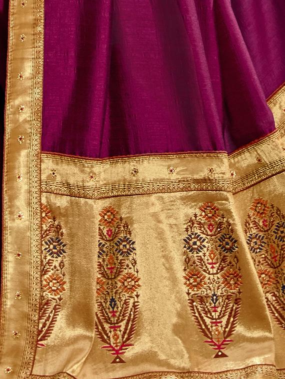 plain bordered saree - 17527845 - Standard Image - 2