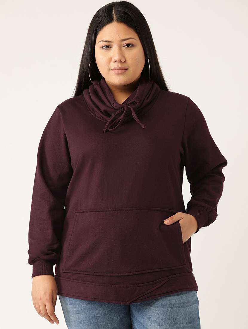 solid fleece plus sweatshirt
