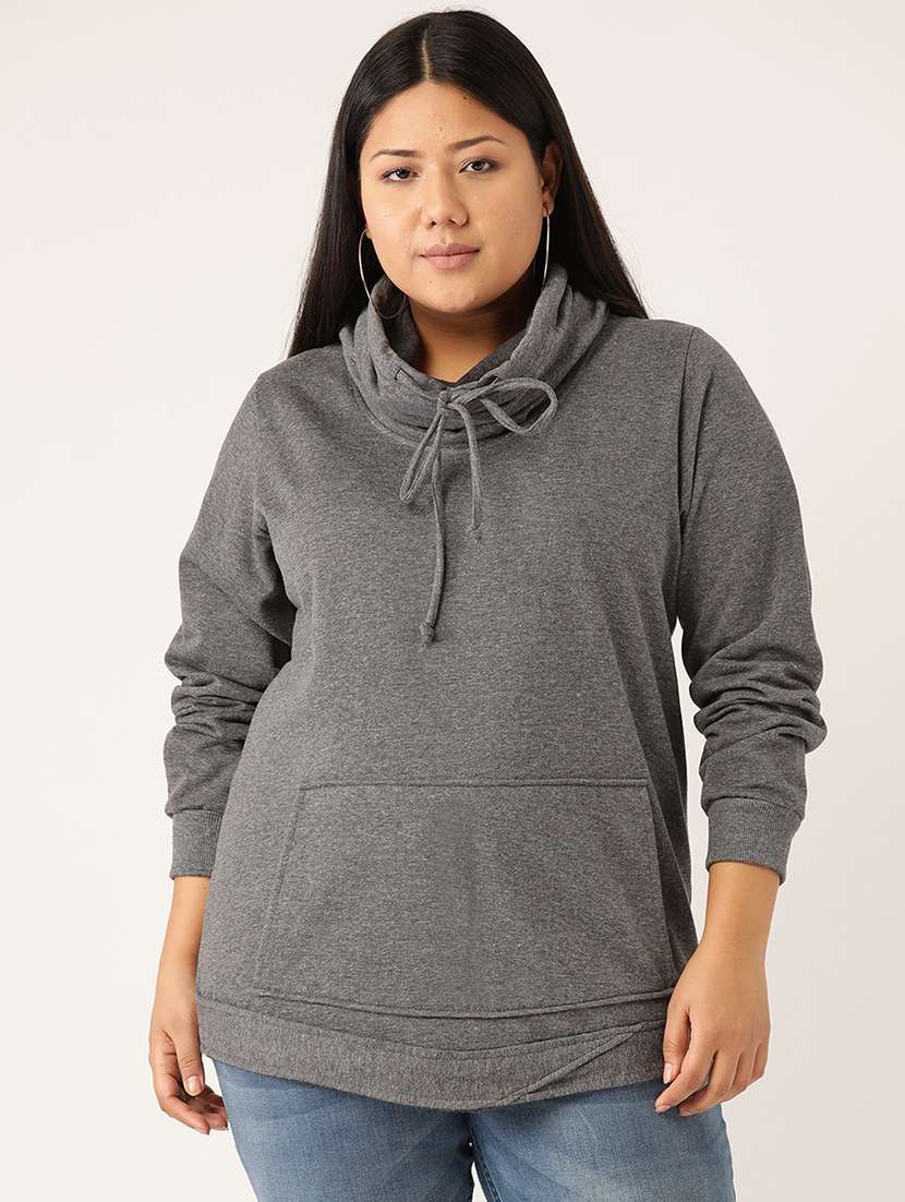 solid fleece plus sweatshirt