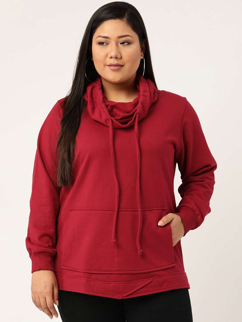 solid fleece plus sweatshirt