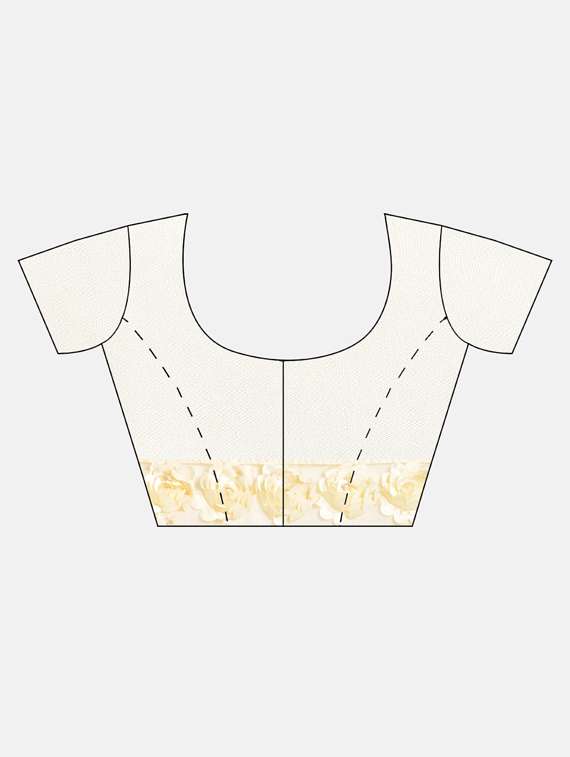 women's floral cream colored saree with blouse - 17528600 -  Standard Image - 2