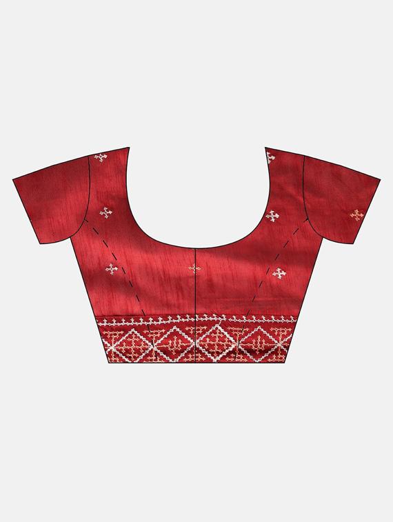 women's embroidered saree with blouse - 17528661 - Standard Image - 2