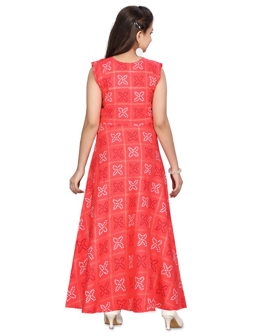 red cotton frock - 17529074 - Standard Image - 2