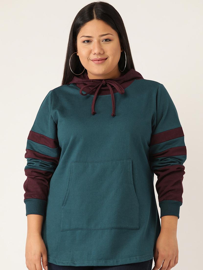 hooded neck plus sweatshirt - 17529852 -  Zoom Image - 0