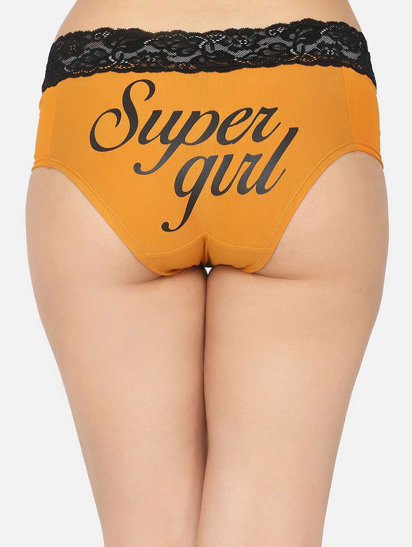 yellow cotton hipster panty - 17530363 - Standard Image - 2