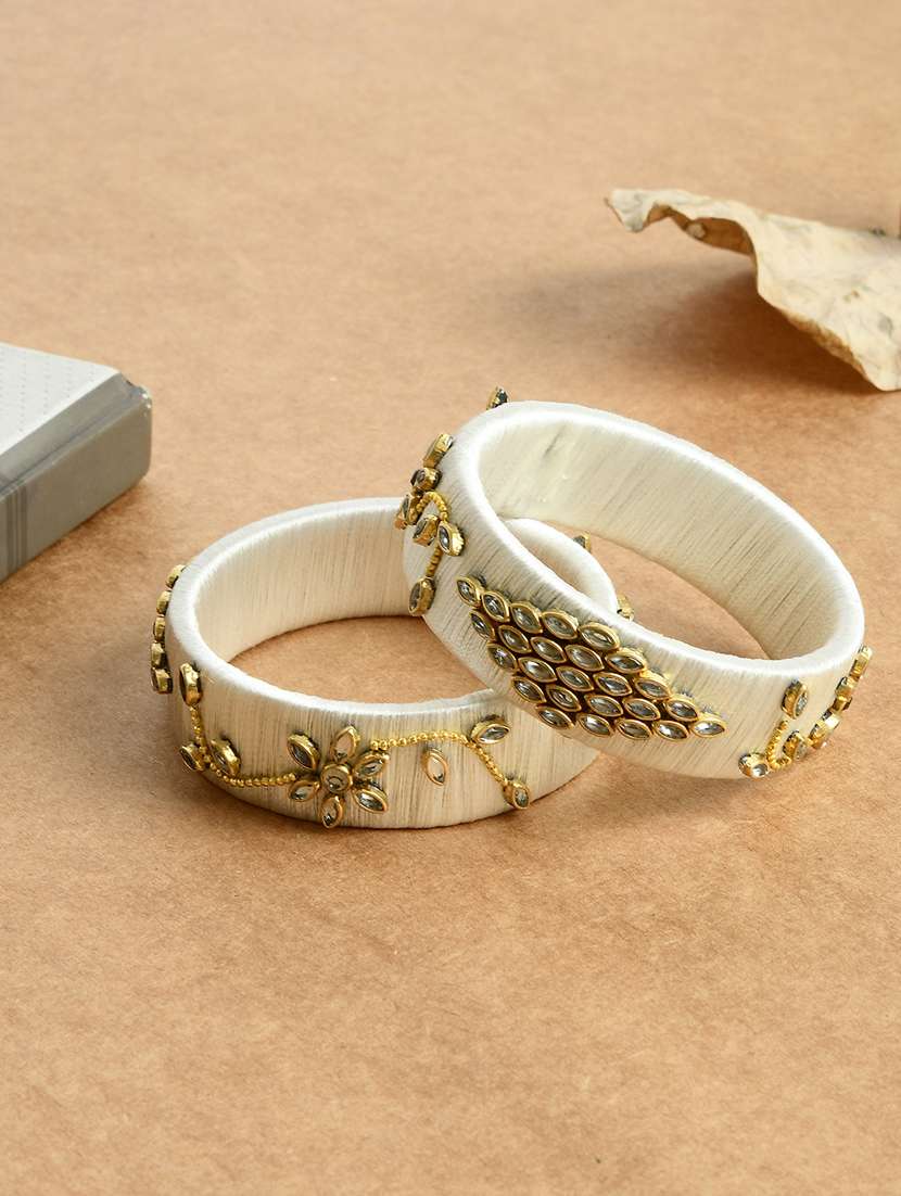 white brass bangle