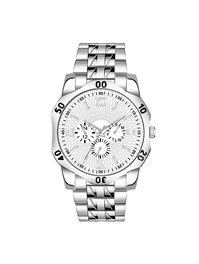 adk white color watch for men i smart mt-404