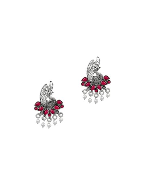 silver brass studs earring - 17531427 - Standard Image - 0