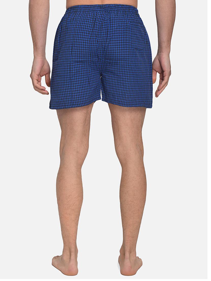 navy blue checkered boxer - 17531458 - Standard Image - 2
