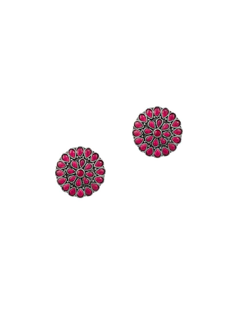 silver brass studs earring - 17531468 - Zoom Image - 0
