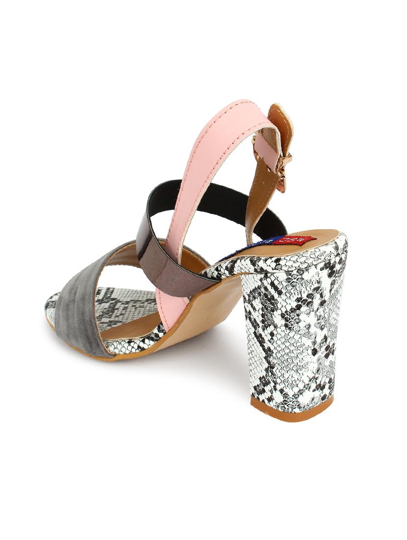grey synthetic platforms sandals - 17531489 - Standard Image - 2