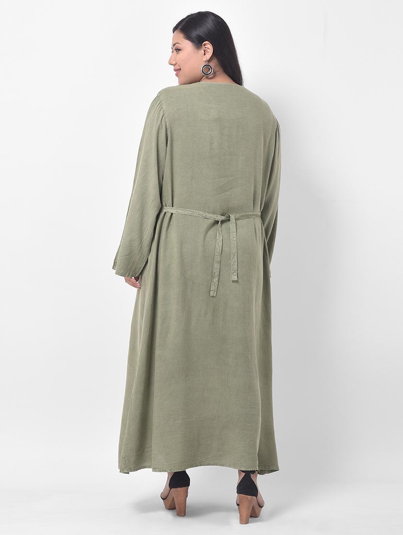 tie back embroidered maxi dress - 17532981 - Standard Image - 2