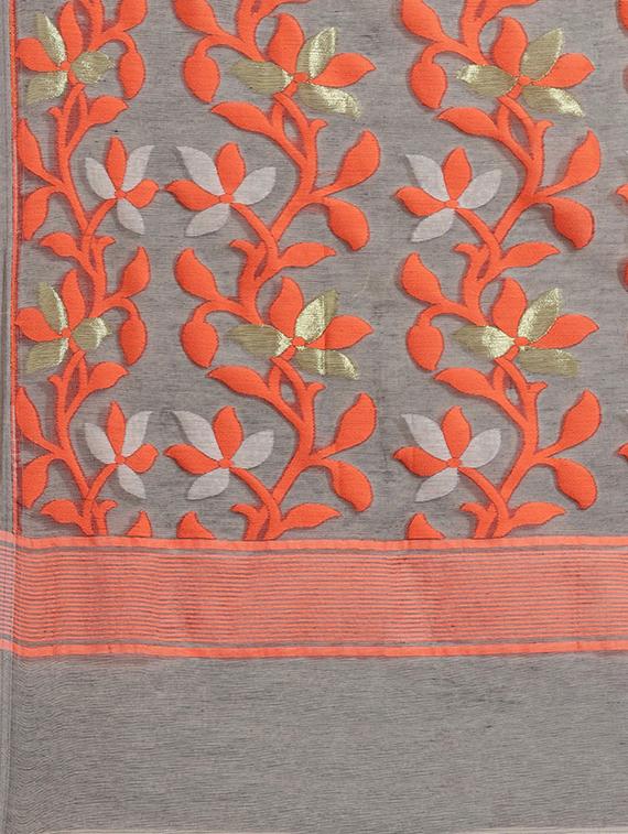 self design jamdani saree - 17533270 - Standard Image - 2