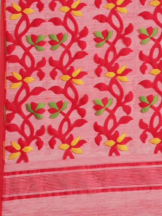 women's self design red colored saree - 17533276 - Standard Image - 2