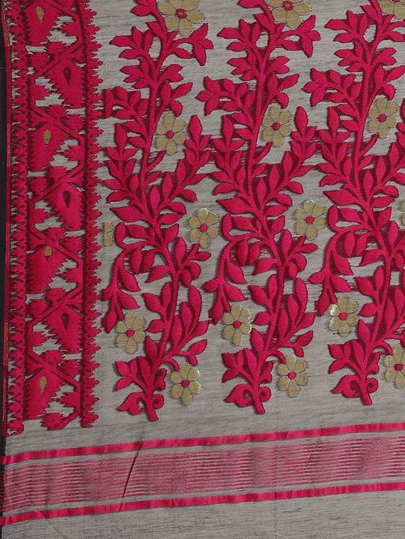 self design jamdani saree - 17533286 - Standard Image - 2